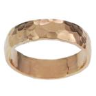 Women's Journee Collection Handcrafted Hammered Band In Sterling Silver - Gold,