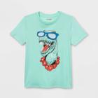 Boys' Dino Graphic Short Sleeve T- Shirt - Cat & Jack Mint