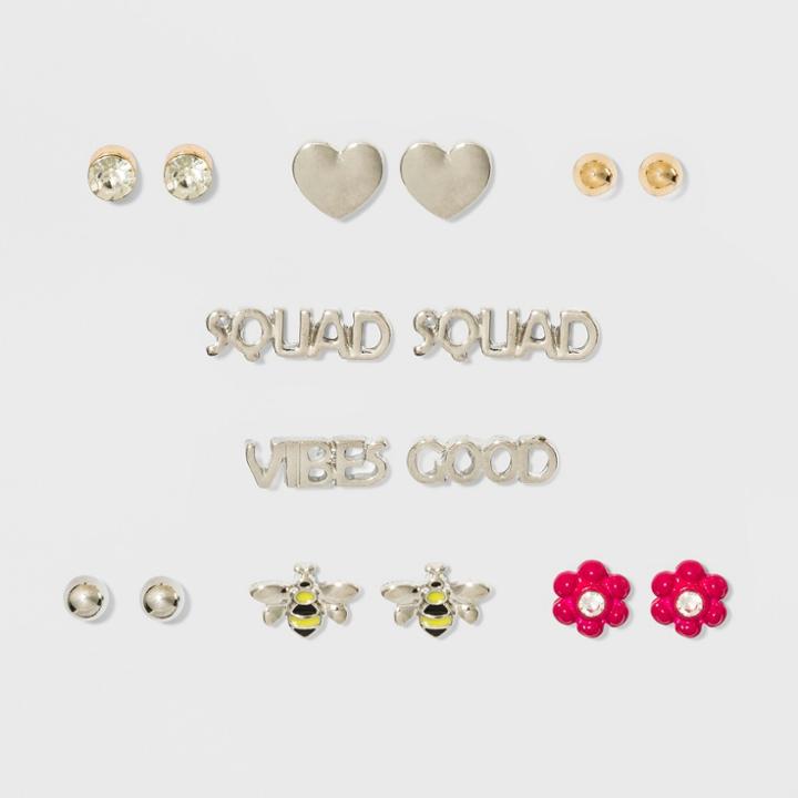 Bottle Pack Mix Plating Earring Set 8pc - Wild Fable,