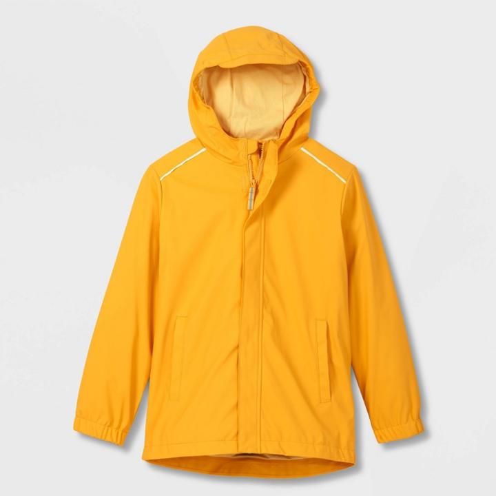 Kids' Solid Long Sleeve Rain Jacket - Cat & Jack Yellow