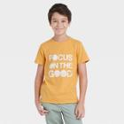 Boys' 'focus On The Good' Graphic Short Sleeve T-shirt - Cat & Jack Mustard Yellow