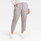 Women's Stretch Woven Tapered Leg Pants 26 - All In Motion Light Gray