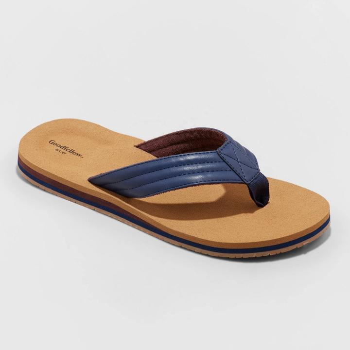 Men's Braden Flip Flop Sandals - Goodfellow & Co Navy