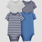 Baby Boys' 4pk Basics Bodysuit - Just One You Made By Carter's Blue