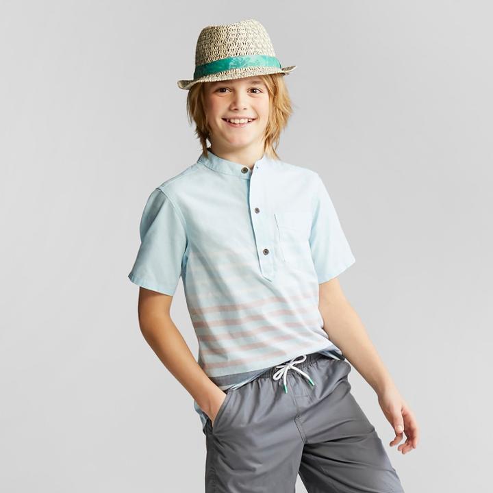 Boys' Short Sleeve Button-down Shirt - Cat & Jack Blue