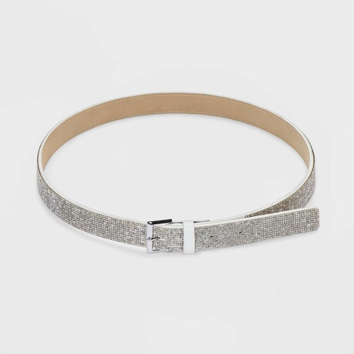 Women's Rhinestone Belt - Wild Fable White