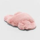 Women's Paris Crossband Fur Slide Slippers - Stars Above Blush