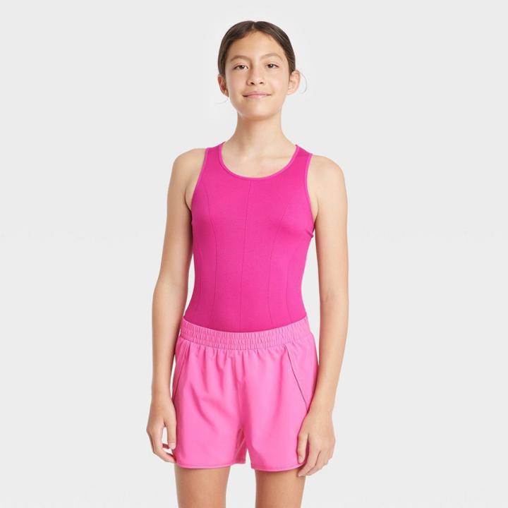 Girls' Seamless Leotard - All In Motion Purple