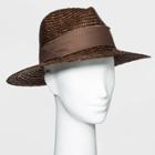 Women's Straw Panama Hat - A New Day Brown