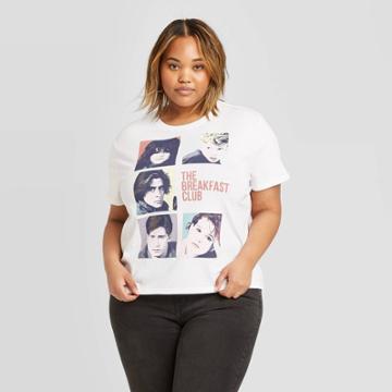 Women's The Breakfast Club Plus Size Short Sleeve T-shirt (juniors') - White 1x, Women's,