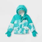 Toddler Girls' Tie-dye Bomber Jacket - Cat & Jack Teal