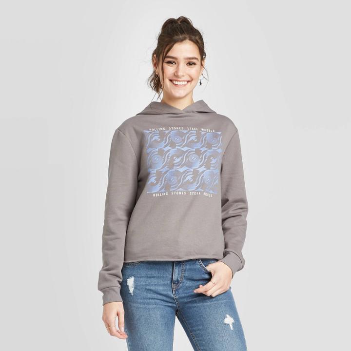 Women's Rolling Stones Hoodie Sweatshirt - Bravado (juniors') - Black