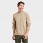 Men's Soft Gym Crewneck Sweatshirt - All In Motion Khaki