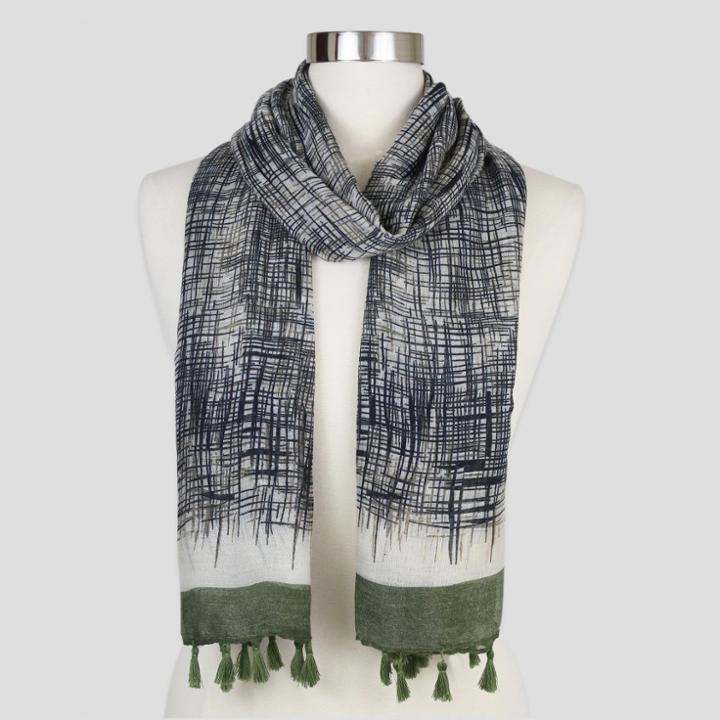 Women's Sylvia Alexander Scarf - Olive (green)