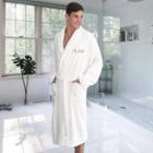 S/m Dad Bathrobe White - Linum Home Textiles