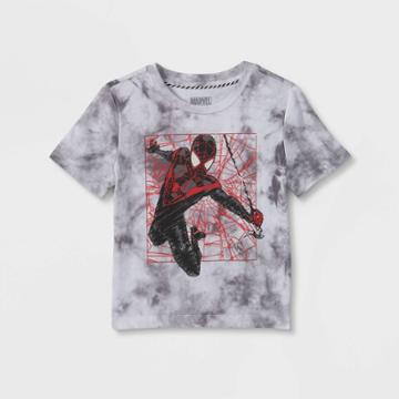 Toddler Boys' Spider-man: Miles Morales Short Sleeve Graphic T-shirt - Gray
