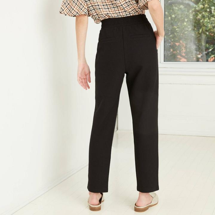 Women's High-rise Ankle Length Knit Pants - A New Day Black