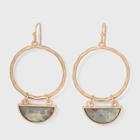 Semi-precious Jasper And Crescent Drop Earrings - Universal Thread Blue