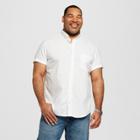 Men's Big & Tall Short Sleeve Button-down Shirt - Goodfellow & Co White