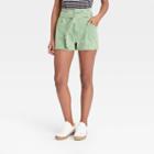 Women's High-rise Paperbag Shorts - Universal Thread Green
