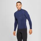 Men's Long Sleeve Mock Neck Compression T-shirt - C9 Champion Navy (blue)