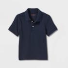 Toddler Boys' Short Sleeve Interlock Uniform Polo Shirt - Cat & Jack Navy