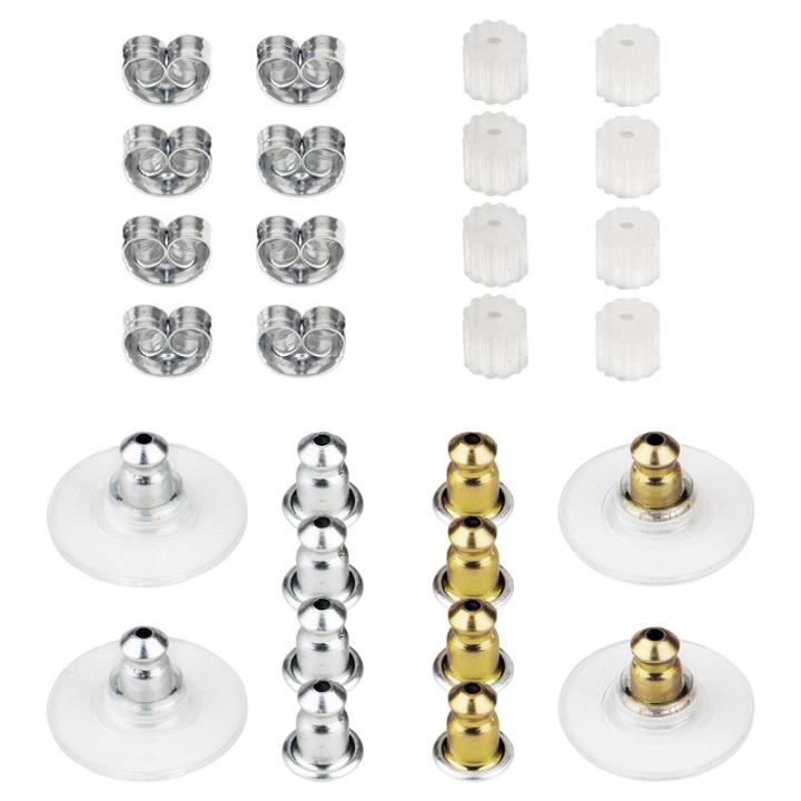Women's Earring Back 28 Pc Brass Earring Back - A New Day Gold/clear/silver, Gold