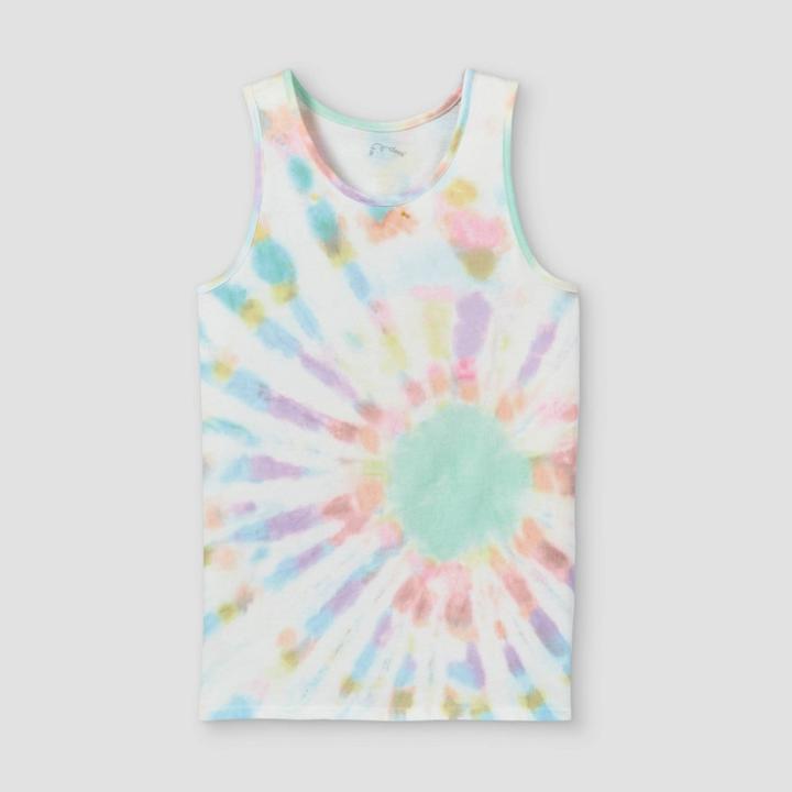 Boys' Tie-dye Graphic Tank Top - Art Class White
