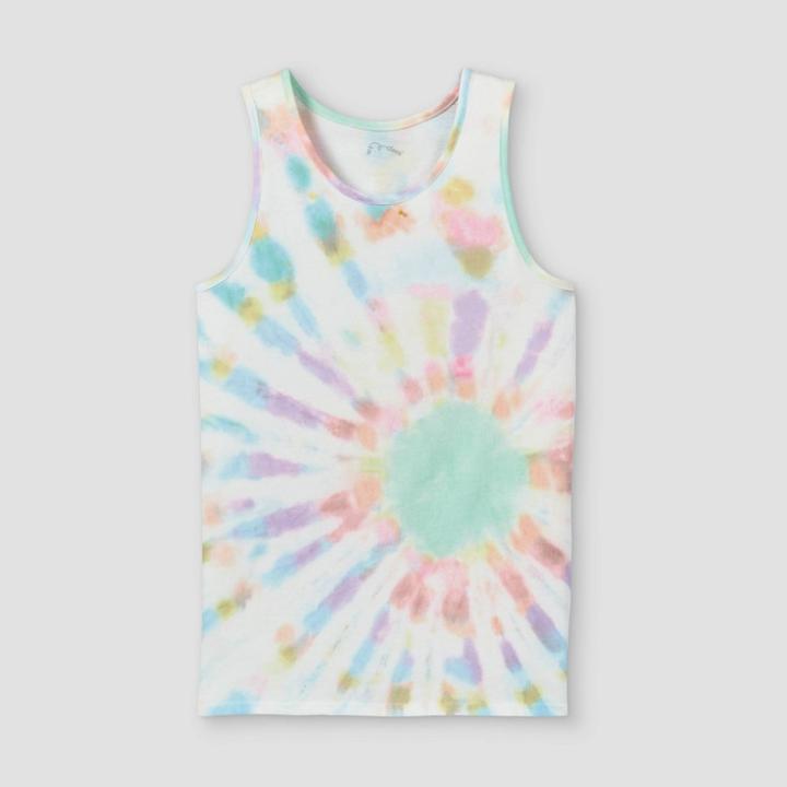 Boys' Tie-dye Graphic Tank Top - Art Class White