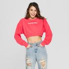 Women's It's All Good Cropped Graphic Sweatshirt - Freeze (juniors') Red