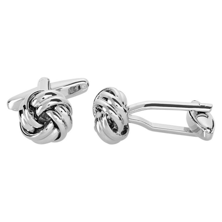 West Coast Jewelry Men's True Love Knot Cuff Links - Silver,
