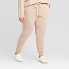 Women's Plus Size French Terry Jogger - Universal Thread Pink 1x, Women's,