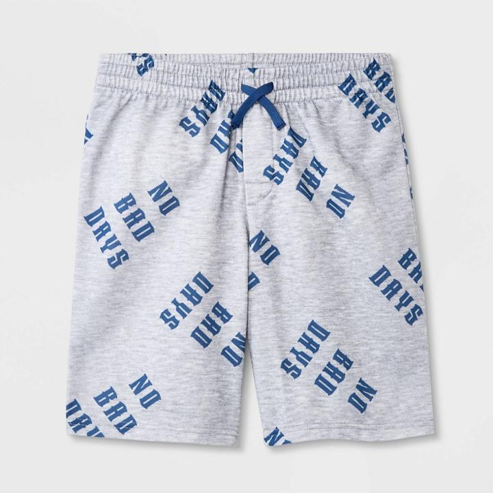 Boys' 'no Bad Days' Pajama Shorts - Art Class Gray