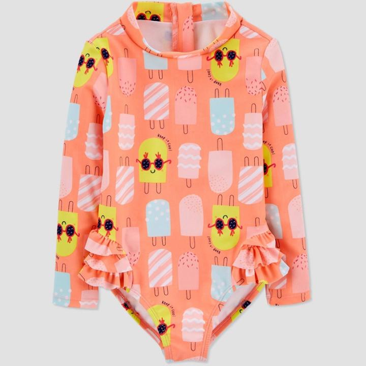 Toddler Girls' Popsicle One Piece Swimsuit - Just One You Made By Carter's Pink 18m, Toddler Girl's
