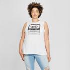 Women's Maxell Plus Size Cassette Tape Muscle Graphic Tank (juniors') White