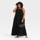Women's Plus Size Sleeveless Dress - A New Day Black