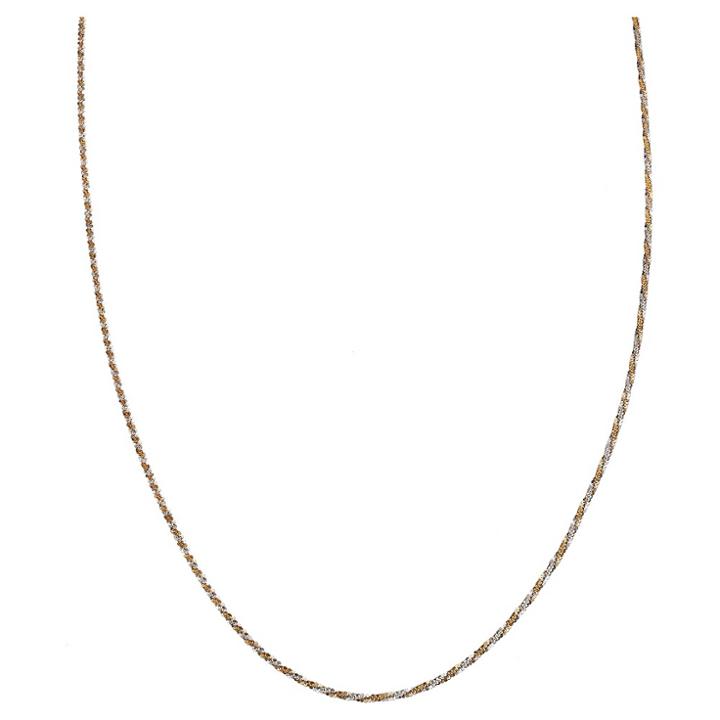 Target Two-tone Chain With Lobster Clasp Closure In Sterling Silver - Gray/yellow