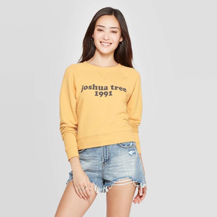 Women's Joshua Tree Long Sleeve Graphic Sweatshirt - Grayson Threads (juniors') - Yellow
