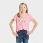 Girls' Rainbow Short Sleeve Graphic T-shirt - Cat & Jack Dusty Pink