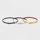 Women's New Fashion Trio Belt - Universal Thread S, Black/blue/grey