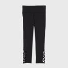 Women's High-waisted Macrame Capri Leggings- Joylab Black