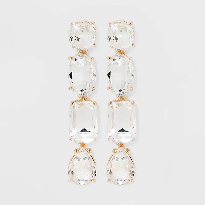 Sugarfix By Baublebar Mixed Stone Statement Earrings - Gold