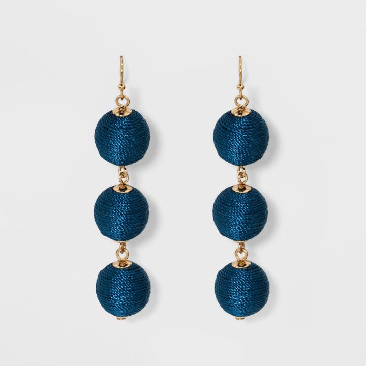 Sugarfix By Baublebar Triad Ball Drop Earrings - Navy, Girl's