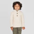 Toddler Boys' Shawl Collar Pullover Sweater - Cat & Jack Off-white 18m, Boy's, Brown
