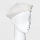 Women's Felt Beret Hat - A New Day Cream, Ivory