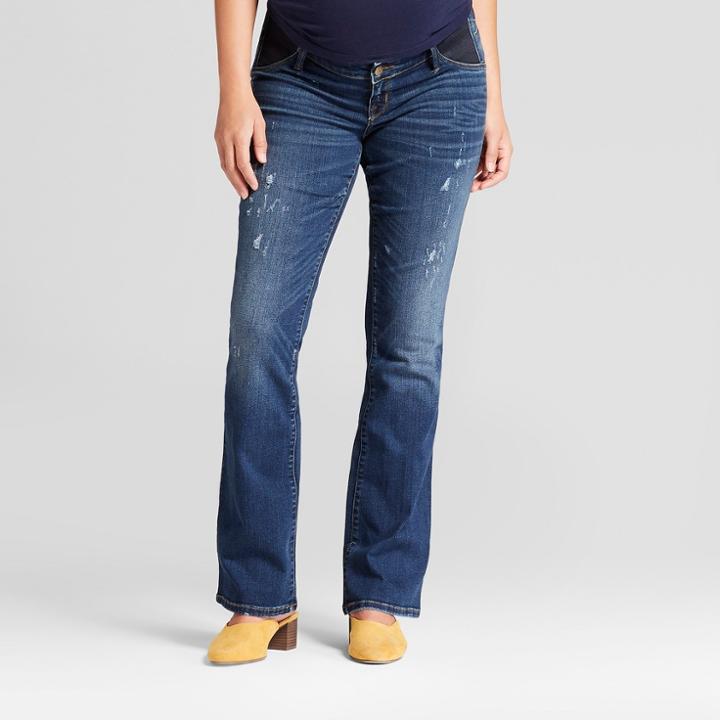 Maternity Inset Panel Bootcut Jeans - Isabel Maternity By Ingrid & Isabel Medium Wash 12, Women's, Blue