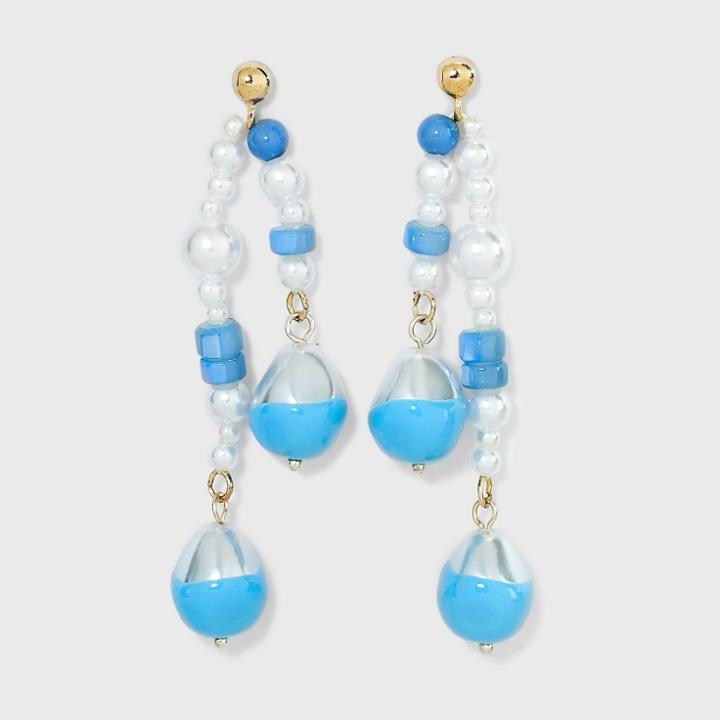 Drop Earrings With Pearl - A New Day Blue