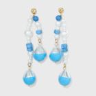 Drop Earrings With Pearl - A New Day Blue