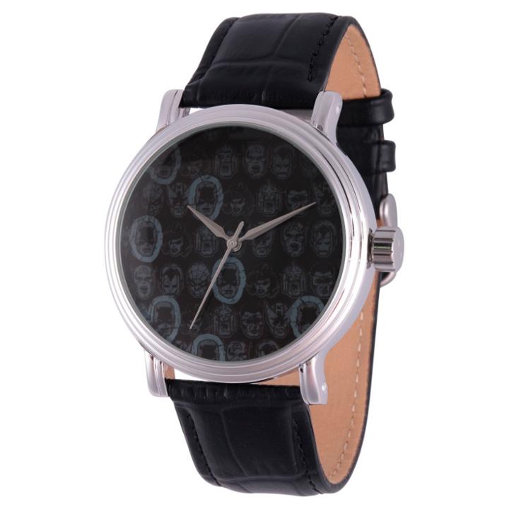 Men's Marvel Comics Silver Alloy Vintage Watch Leather