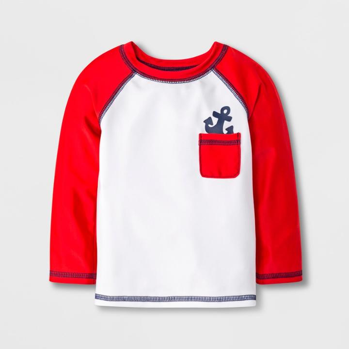 Baby Boys' Anchor Pocket Rash Guard - Cat & Jack Red
